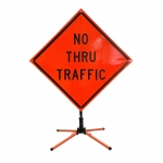 Roll Up Sign & Stand - 48 Inch No Thru Traffic Roll Up Reflective Traffic Sign